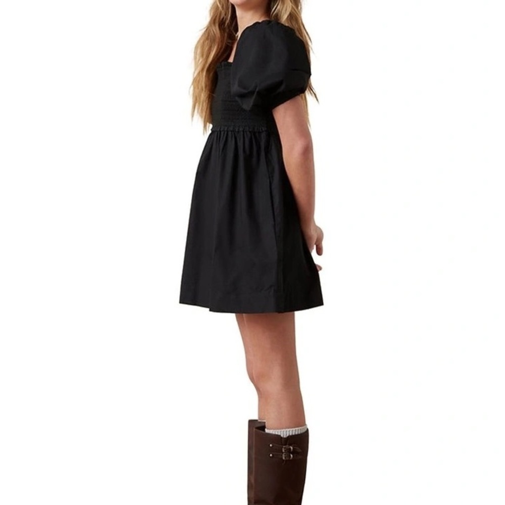 AMERICAN EAGLE • black puff sleeve mini dress size S